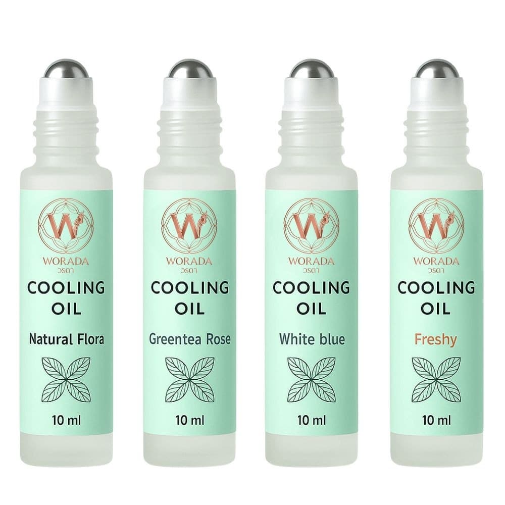 ใหม่ *แบบลูกกลิ้ง* วรดา คูลลิ่ง ออย Worada Cooling Oil Roller 4 กลิ่น น้ำมันนวด น้ำมันมิ้นท์สูตรเดิม เย็น ผ่อนคลาย รูปที่ 4