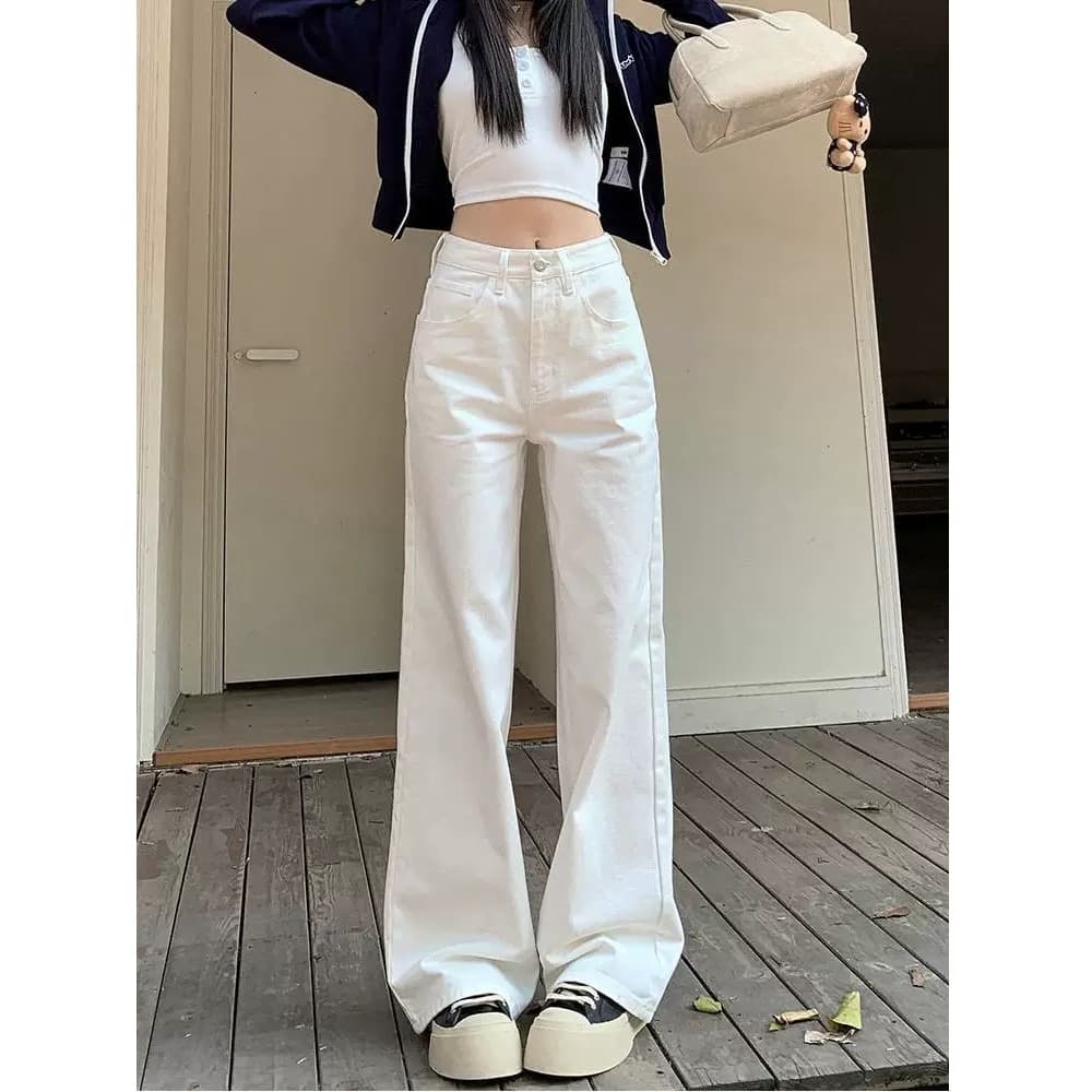 กางเกงลำลองผู้หญิง ใส่สบายและใช้งานได้หลากหลาย ทรงสลิม ขาตรง ดีไซน์กระดุม รูปที่ 2