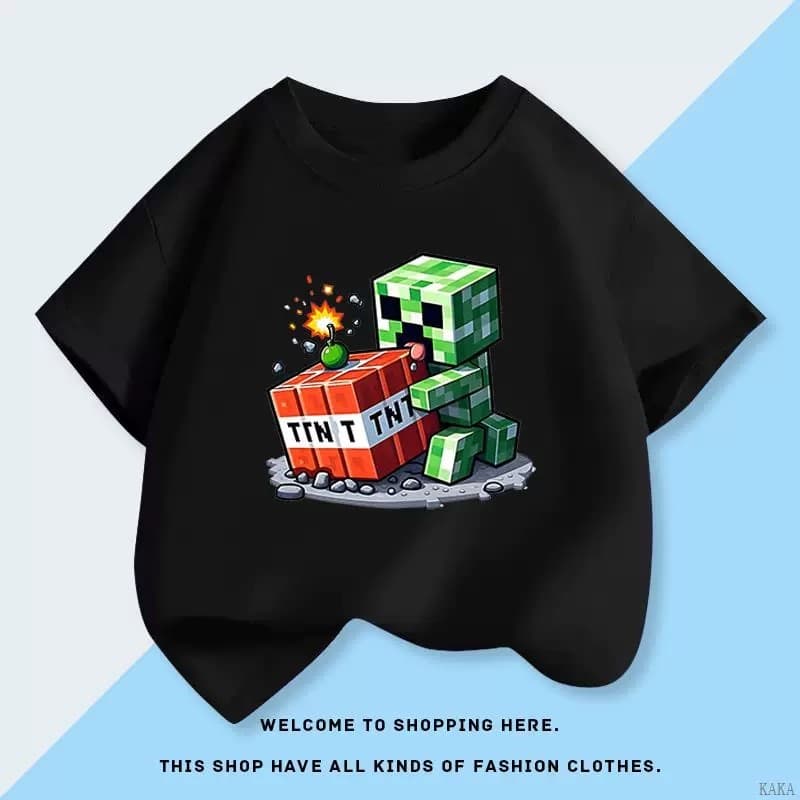 Yout-children เสื้อยืด kids girl/boy เสื้อผ้าเด็ก 'TNT bricks' เสื้อเด็ก แฟชั่น tshirt ผ้าCotton โคตรนุ่ม 2025 รูปที่ 3