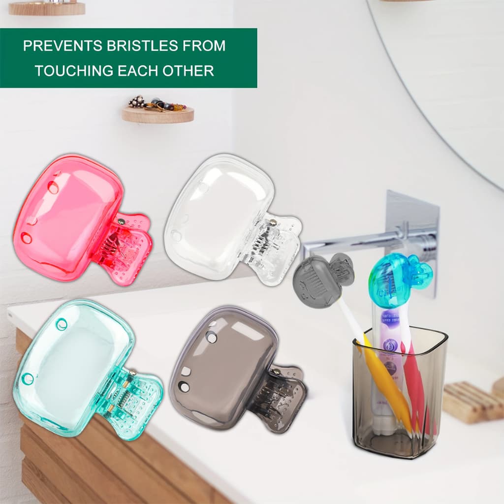 ที่ครอบแปรง 3ชิ้น สีชมพู ฝาครอบหัวแปรงสีฟัน สําหรับเดินทาง ตั้งแคมป์ ท่องเที่ยว รูปที่ 7