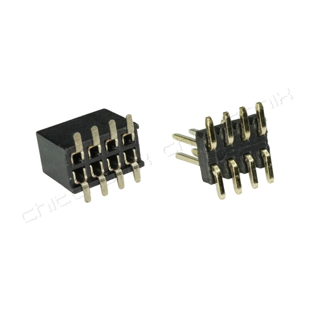 Pin Header 1.27 mm. 8 ขา 2 แถว ตัวผู้ ตัวเมีย รูปที่ 3