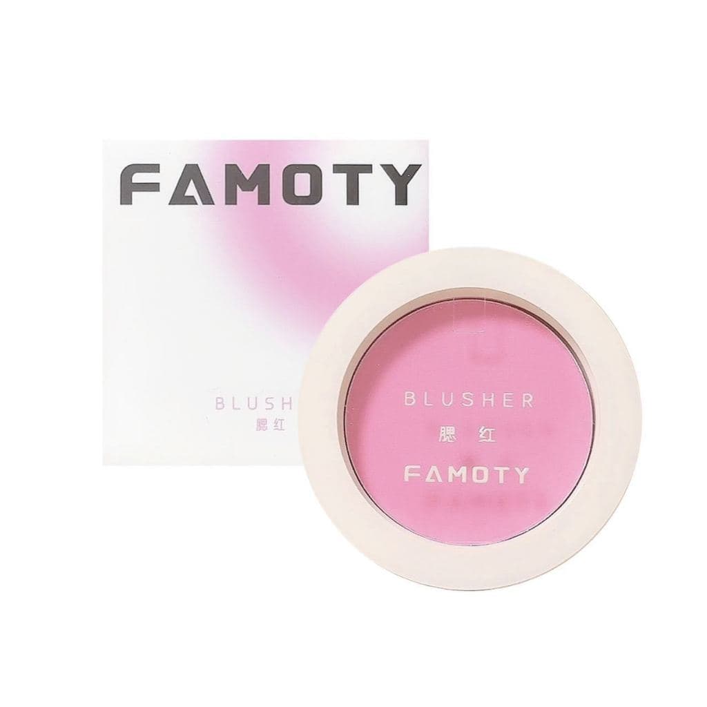 FAMOTY บลัชออน เนื้อฝุ่น Blush โทนสีชมพู สีสวย บรัชออน ปัดแก้ม เนื้อดี ติทนนาน กันน้ำ รูปที่ 8