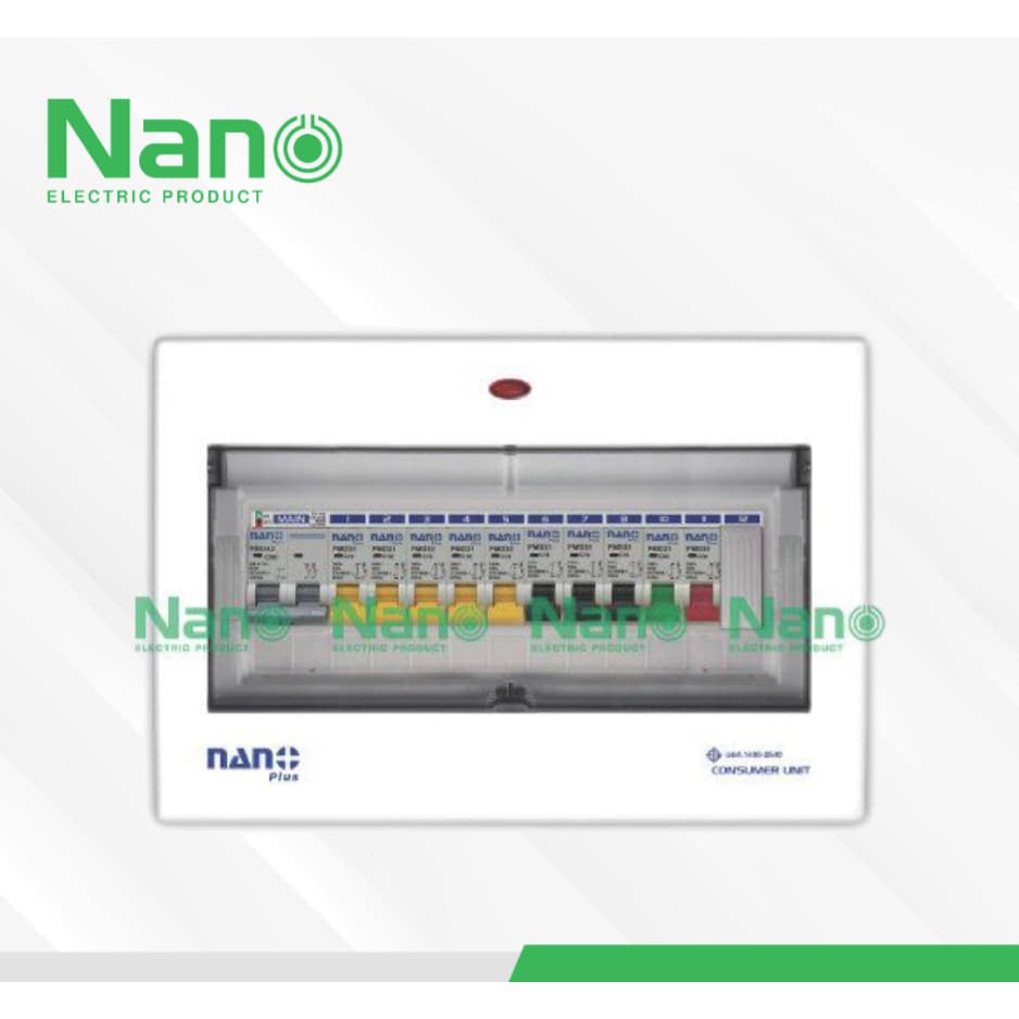 ตู้คอนซูมเมอร์ NANO Plus 11 ช่อง NANO NNP-CM NNP-CR Plus เมนธรรมดา MCB / เมนกันดูด RCBO 340/50/63A คอนซูม รูปที่ 3