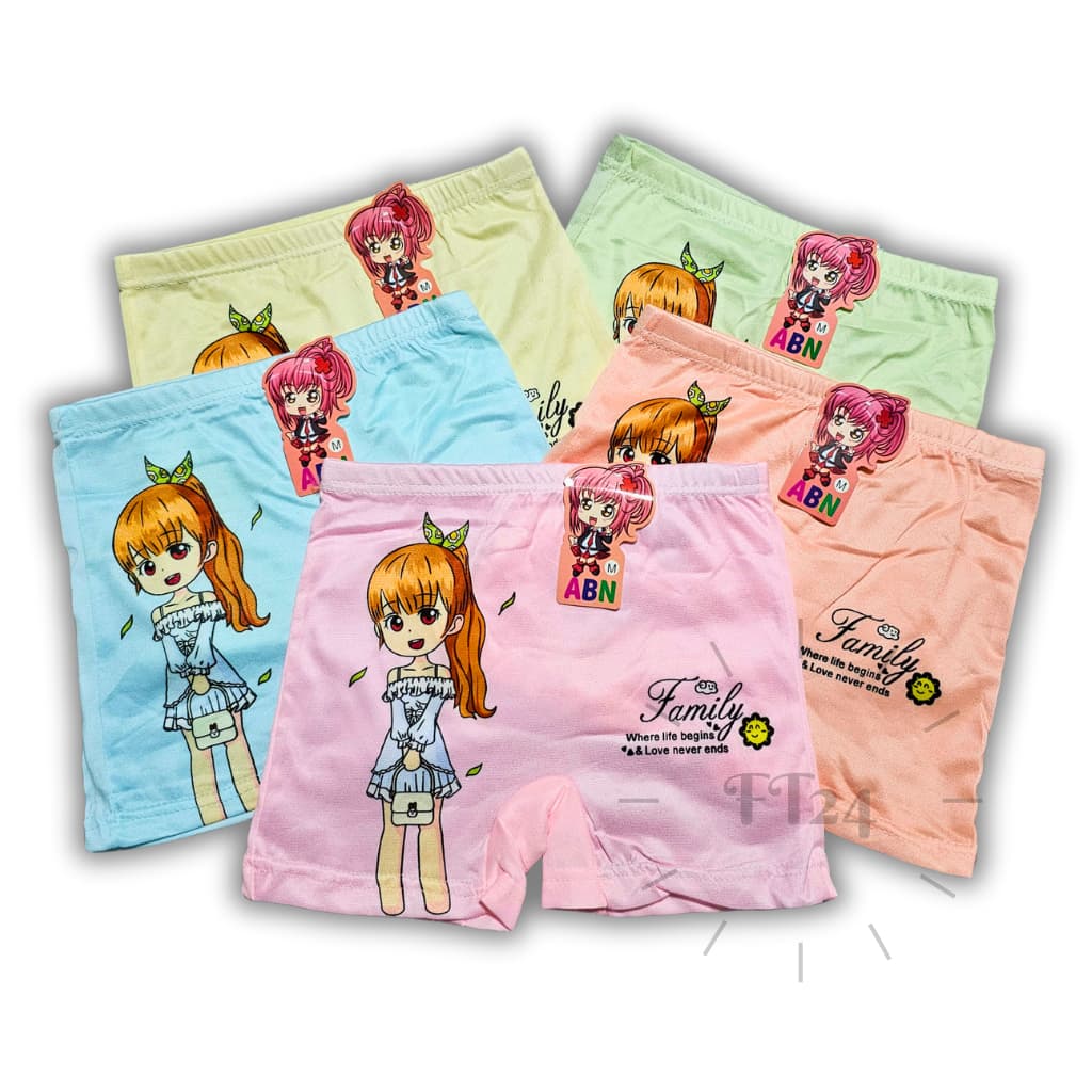 ABN Kids แพค 10 ตัว กางเกงในเด็กผู้หญิง สีพาสเทล สุ่มลาย 1 แพค/ลาย น่ารัก ใส่สบาย แบรนด์ไทย รูปที่ 7