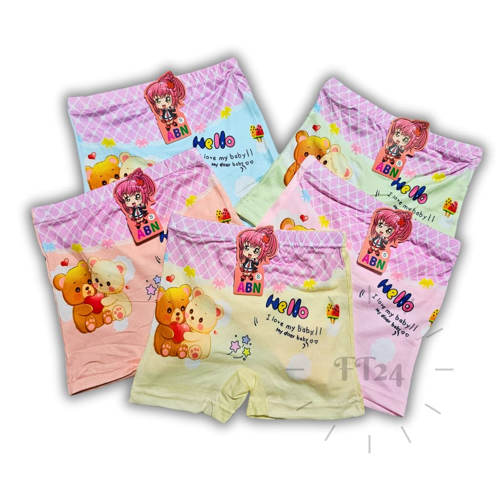 ABN Kids แพค 10 ตัว กางเกงในเด็กผู้หญิง สีพาสเทล สุ่มลาย 1 แพค/ลาย น่ารัก ใส่สบาย แบรนด์ไทย รูปที่ 8