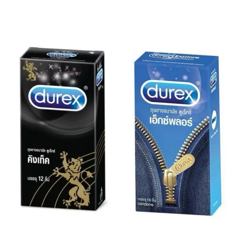 โค้ดคุ้มบิวตี้ลด25% ดูเร็กซ์ ถุงยางอนามัย คิงเท็ค,เอ็กซ์พลอร์ 1กล่อง Durex Kingtex Condom รูปที่ 1