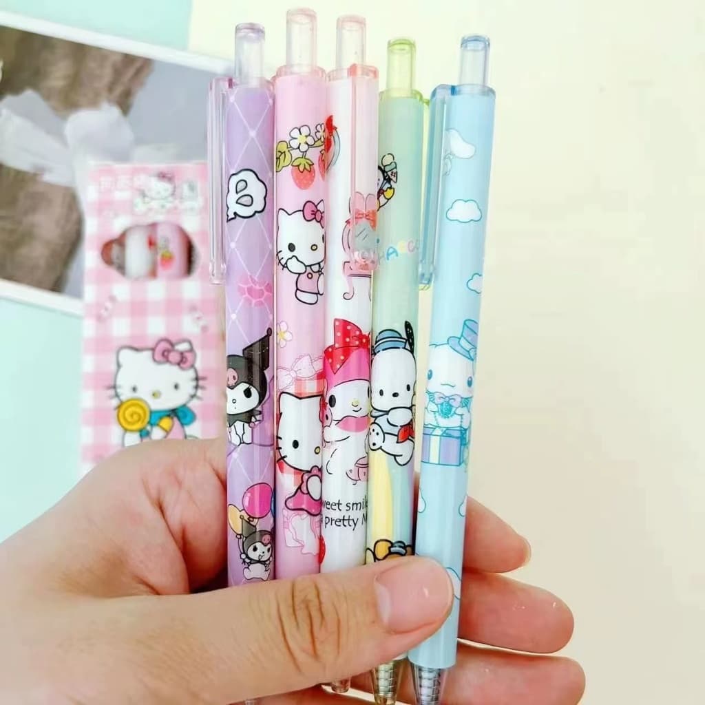 4 ชิ้น กล่องบรรจุปากกาเจล Kawaii การ์ตูน ปากกาแห้งเร็วโรงเรียนเครื่องเขียนอุปกรณ์ 4MM รูปที่ 4