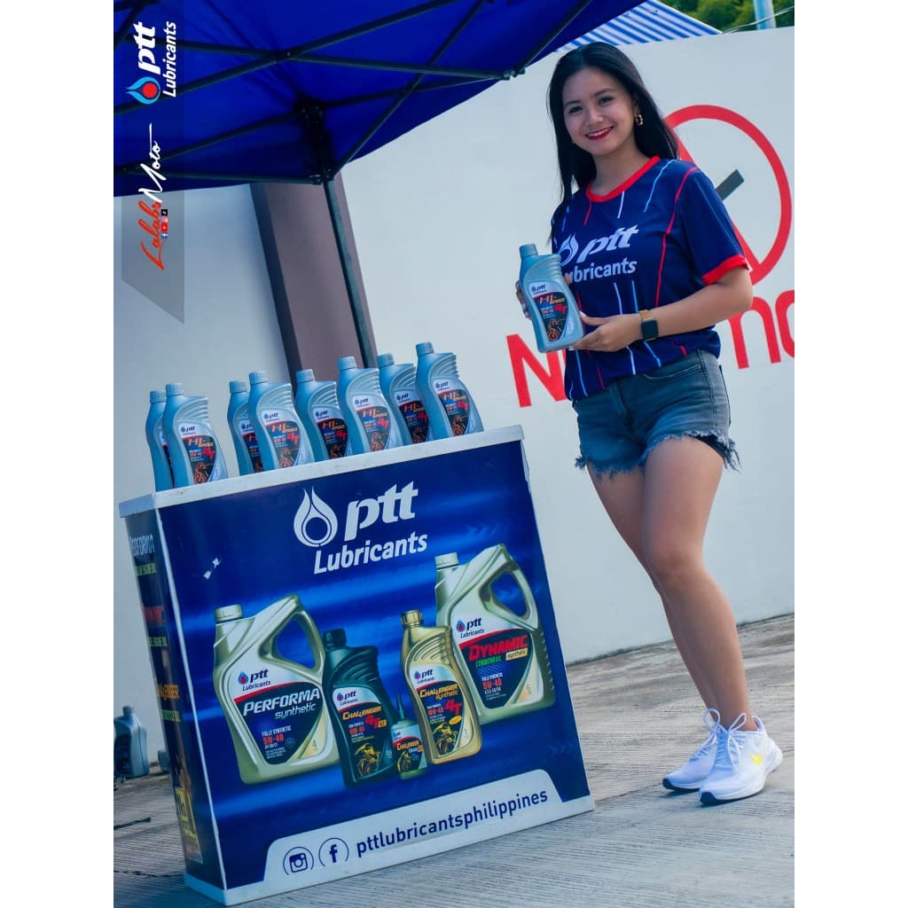 เสื้อยืด แขนสั้น PTT Lubricant เสื้อยืดกีฬา แขนสั้น สีน้ำเงินคอแดง ฟรีไซส์ ใส่ได้ทุกเพศทุกวัย รูปที่ 5