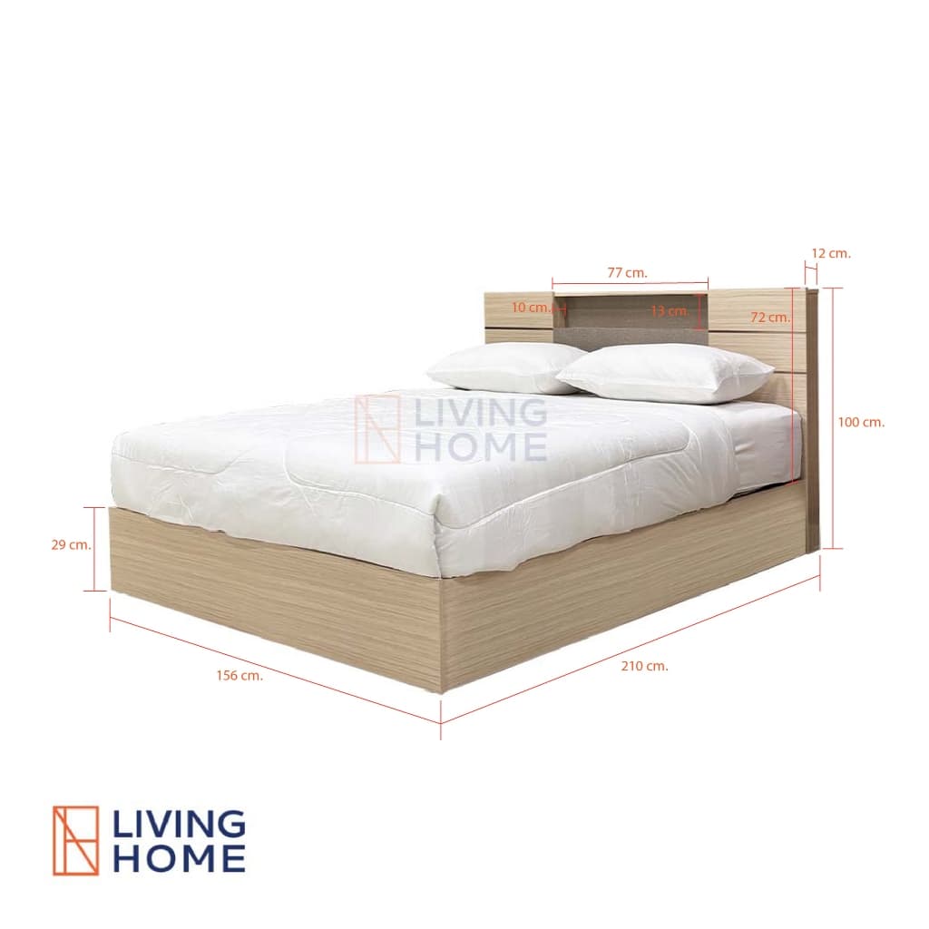 ชุดห้องนอน 5 - 6 ฟุต รุ่น Maple สีโซลิดเทา | Livinghome Furniture Mall. รูปที่ 6