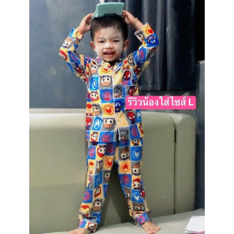>>ชุดนอนแขนสั้นขาสั้นเด็กผู้หญิง 9เดือน-8 ปี S M L XL XXL รูปที่ 4