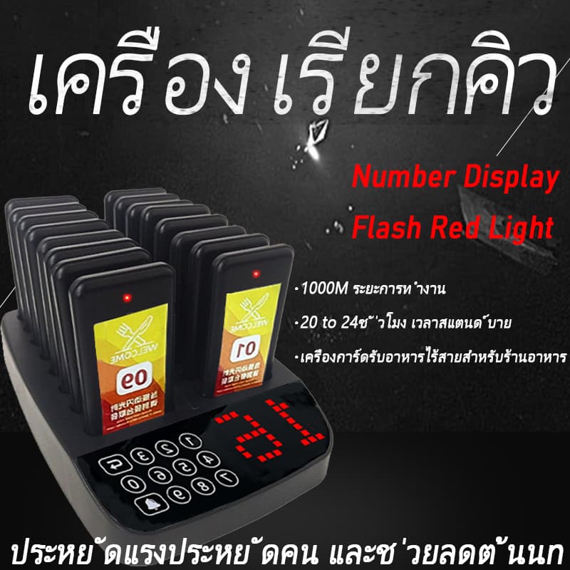 ระบบเรียกคิว แบบไร้สาย ระบบเรียกคิว เครื่องเรียกคิวไร้สาย 1-16