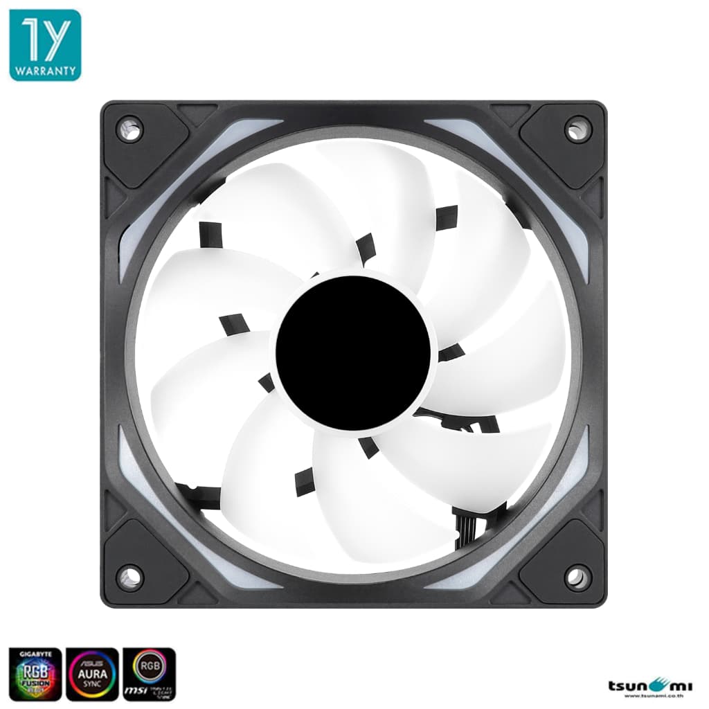 พัดลมระบายความร้อน Tsunami 1267 ARGB 12CM Cooling Fan รับประกันสินค้า 1 ปี รูปที่ 7