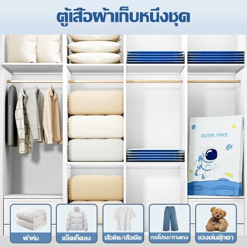 ถุงสูญญากาศ Vacuum Bag Big SetStorage Vacuum Bag ถุงสูญญากาศ ถุงจัดเก็บ ถุงใส่เสื้อผ้า ลายใบไม้ ราคาต่อชุด/สุดคุ้ม รูปที่ 6