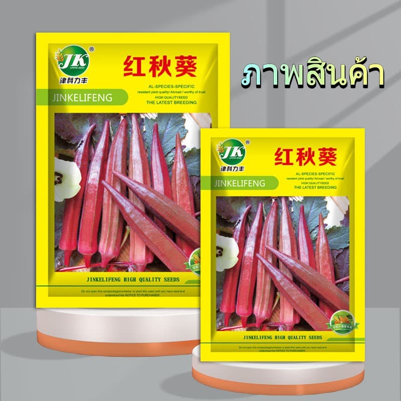80 เมล็ด เมล็ดพันธุ์ กระเจี๊ยบเขียวฝักแดง กระเจี๊ยบเขียว ฝักแดง นำเข้าจากต่างประเทศ รูปที่ 6
