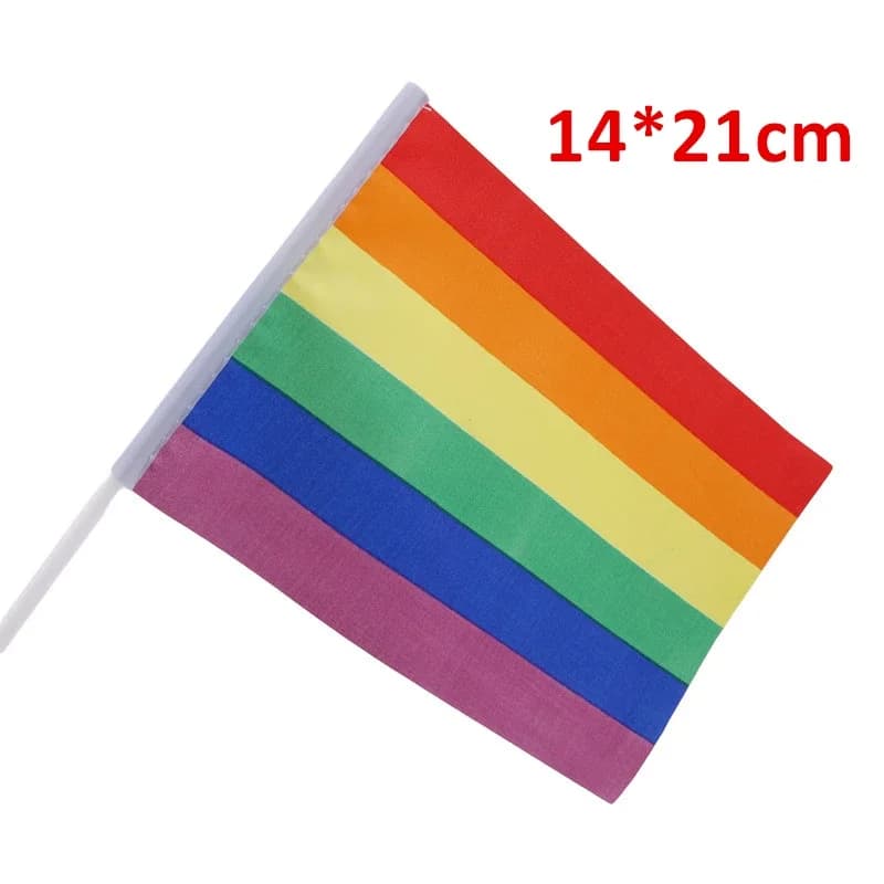 ราคาต่อ 10 ชิ้น ธงสีรุ้ง ธงสายรุ้ง ธง‍ LGBT ขนาด 90x150cm ธงความเท่าเทียม ธงหลากสี มองเห็นสองด้าน รูปที่ 9