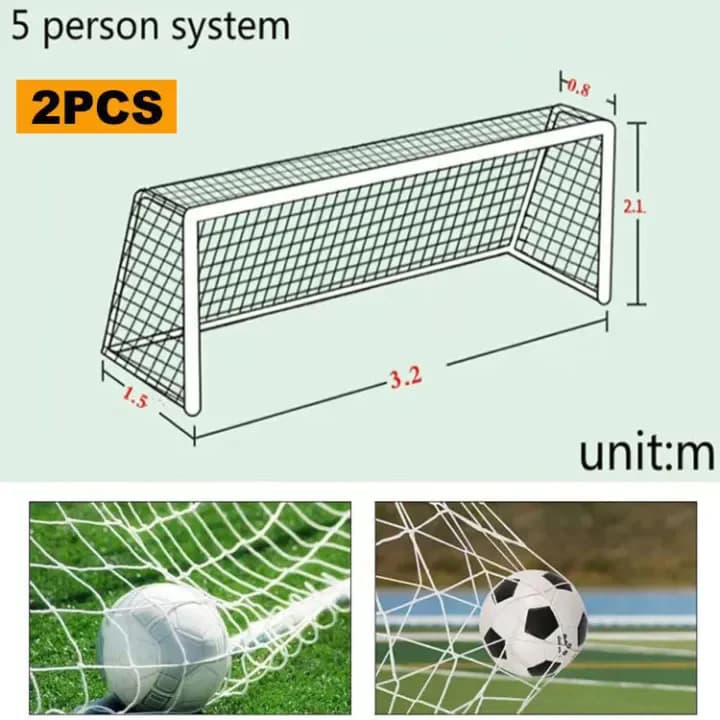 ตาข่ายฟุตบอล ขนาดเกม Replacement Soccer Goal Net Person System Full Size Football Goal Post Netting รูปที่ 7