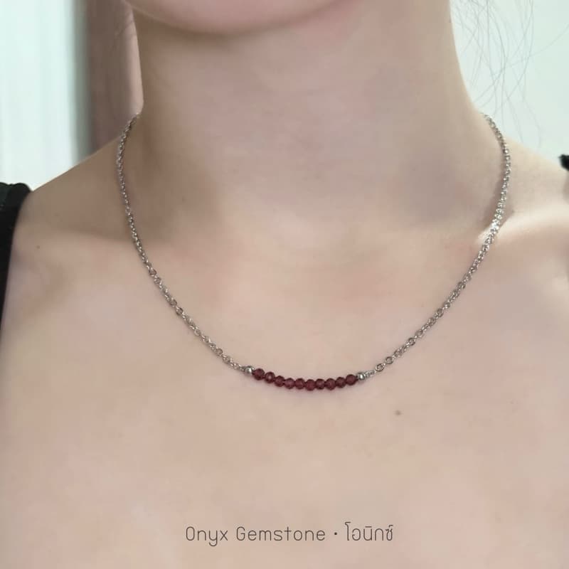 สร้อยคอ หินนำโชค ธรรมชาติแท้ สแตนเลส สร้อยคอสแตนเลส ปลุกเสก รูปที่ 3