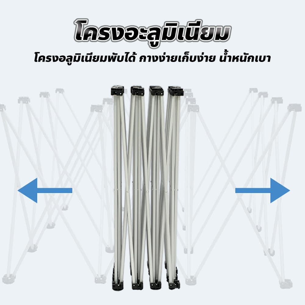 โครงตาข่าย อลูมิเนียม แบบพกพา ขนาด 3x3 3x4 ขาตั้งฉากแบล็คดรอป Frame Backdrop สำหรับงานแสดงสินค้า รูปที่ 5