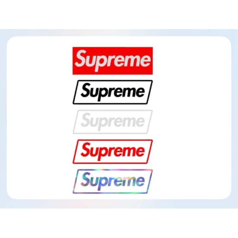 สติกเกอร์สะท้อนแสง #Supreme รูปที่ 1