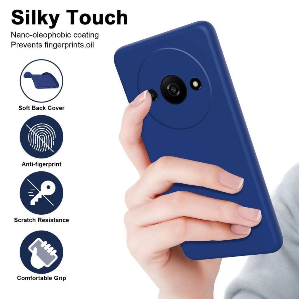 เคส สำหรับ Xiaomi Redmi A3 A1plus A2plus เคสซิลิโคนนิ่ม กันกล้อง TPU สีพื้น กำมะหยี่ รูปที่ 4