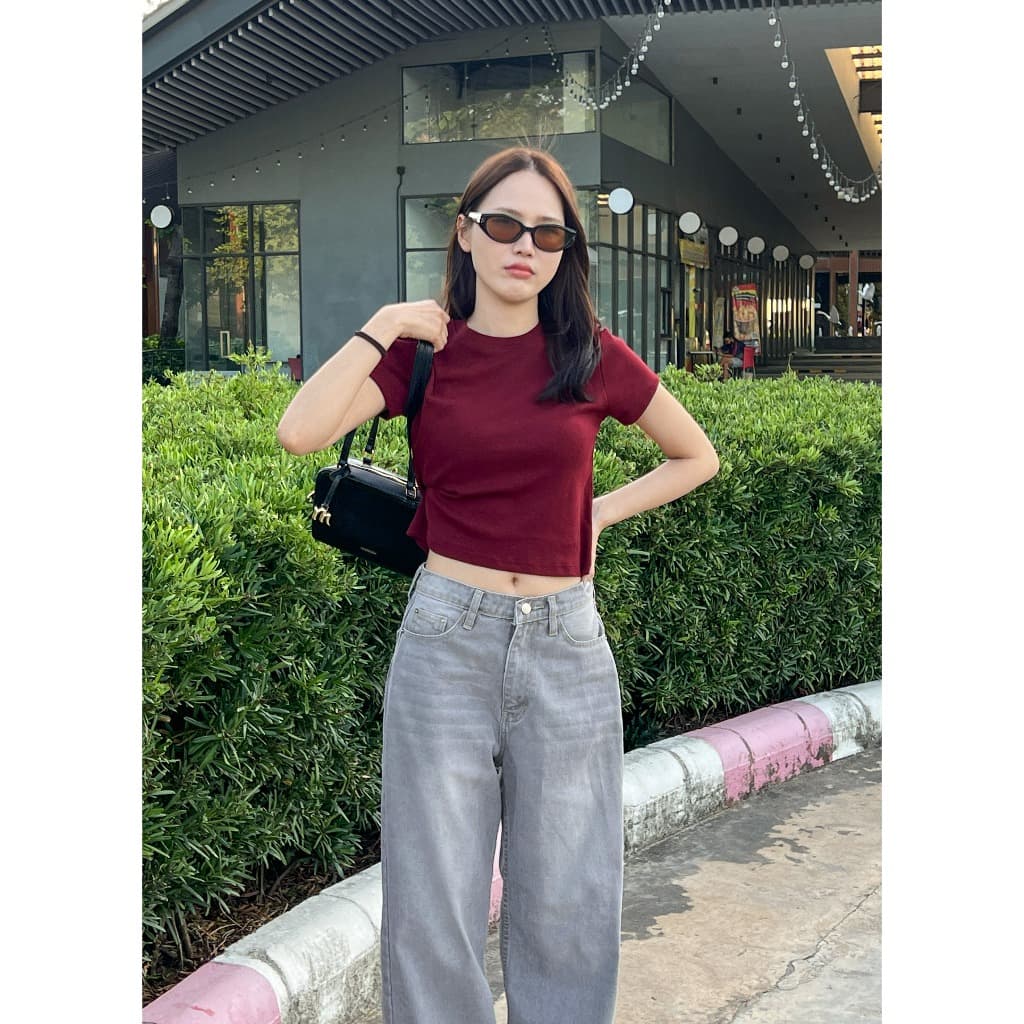 Lucy เสื้อยืดพรางหุ่น ทรง Slim งานเวียดนาม ทรงสวยจึ้ง รูปที่ 7
