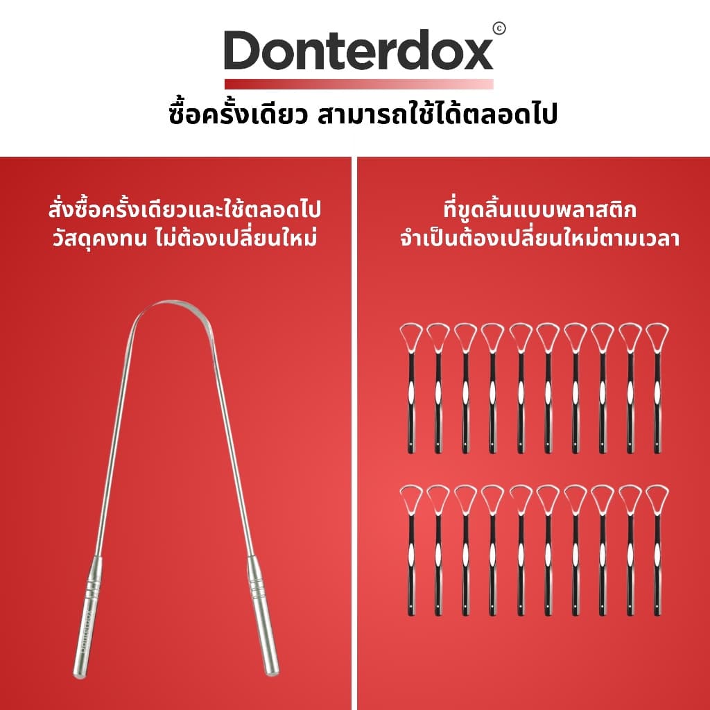 Donterdox - ที่ขูดลิ้นสแตนเลสทรง U-Shape แปรงทำความสะอาดลิ้น ขจัดกลิ่นปาก ทำความสะอาดอย่างทั่วถึง รูปที่ 6