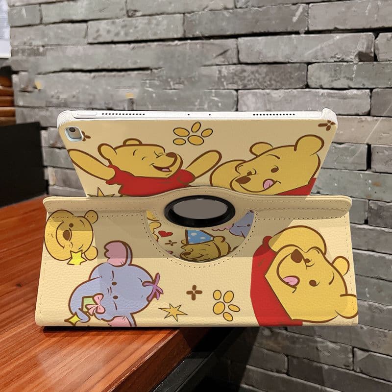 ส่งในพื้นที่เคสป้องกัน iPad หมุนได้ 360° Winnie Pooh เหมาะสำหรับรุ่น gen9 Air4/5 Gen11 Air8 11 รูปที่ 4