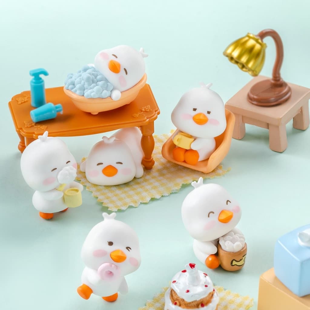 A029 ตุ๊กตาจิ๋ว ตุ๊กตุ่นจิ๋วเป็ดสีเหลืองในชุดกันฝน สำหรับแต่งบ้าน แต่งโต๊ะทำงาน รูปที่ 7