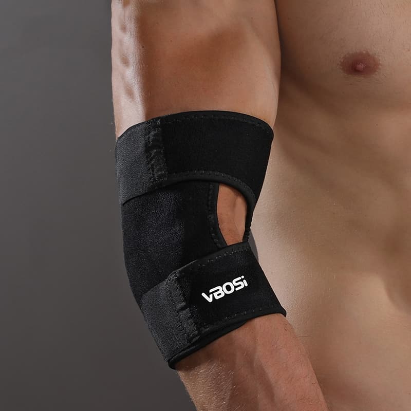ผ้าพันข้อศอก VBOSI ELBOW SUPPORT ผ้าพยุงข้อศอก ลดอาการปวดกล้ามเนื้อ ใส่ทำงาน ออกกำลังกาย ผ้ายืดขนาดฟรีไซร์ รูปที่ 4