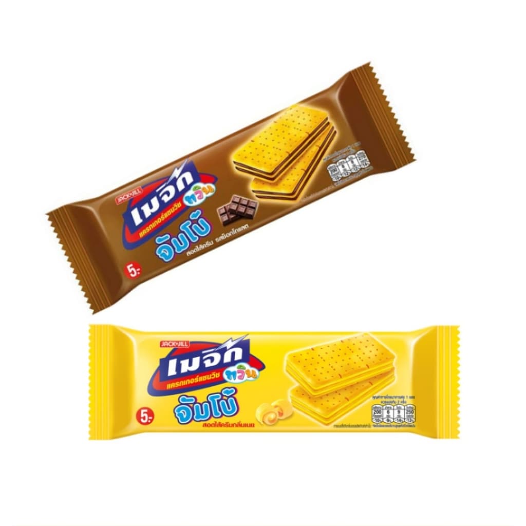 Magic Twin Jumbo เมจิก ทวิน จัมโบ้ แครกเกอร์แซนวิช ขนาด 43 กรัม x12 ซอง คละรส รูปที่ 6