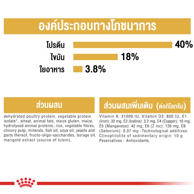 Royal Canin Bengal Adult อาหารแมว แมวโต รอยัลคานิน ตัวแน่น พันธุ์ เบงกอล 2 kg รูปที่ 6