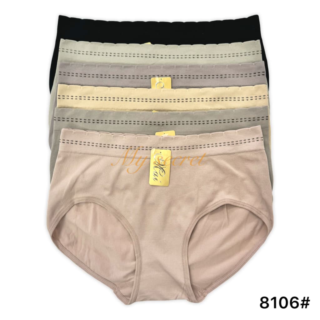 กางเกงในผ้าทอ เอวกึ่งสูง ทรงเต็มตัว ใส่สบาย เอว 28-34 นิ้ว ผู้หญิง เสื้อผ้า 8106# รูปที่ 1