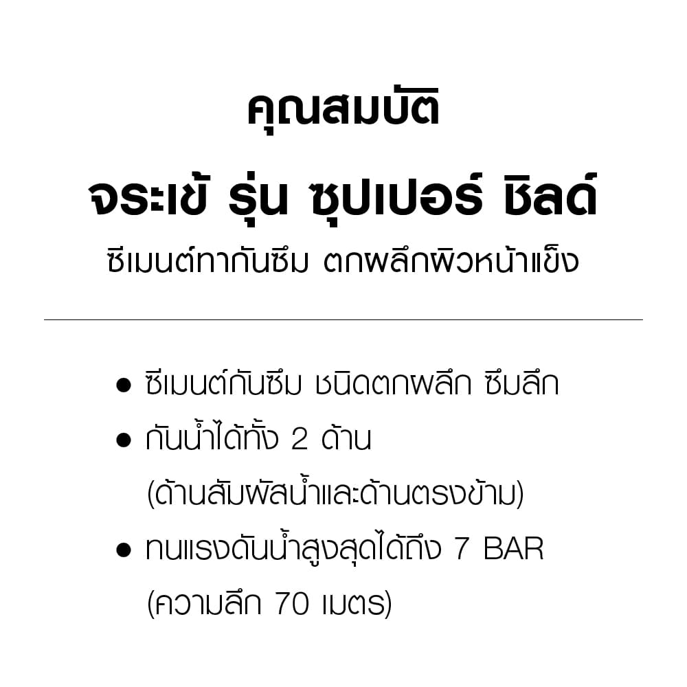 จระเข้ ซุปเปอร์ ชิลด์ ซีเมนต์ทากันซึมแบบตกผลึกผิวหน้าแข็ง 5 กก. รูปที่ 2