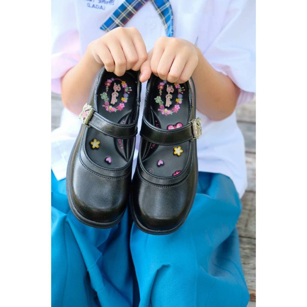 Bata B-Cutie รองเท้านักเรียนช่วงวัยประถมมัธยม เทคโนโลยีลดกลิ่นอับ สีดำ รุ่น Butterfly เด็กผู้หญิง 3416195 / 4416195 รูปที่ 2