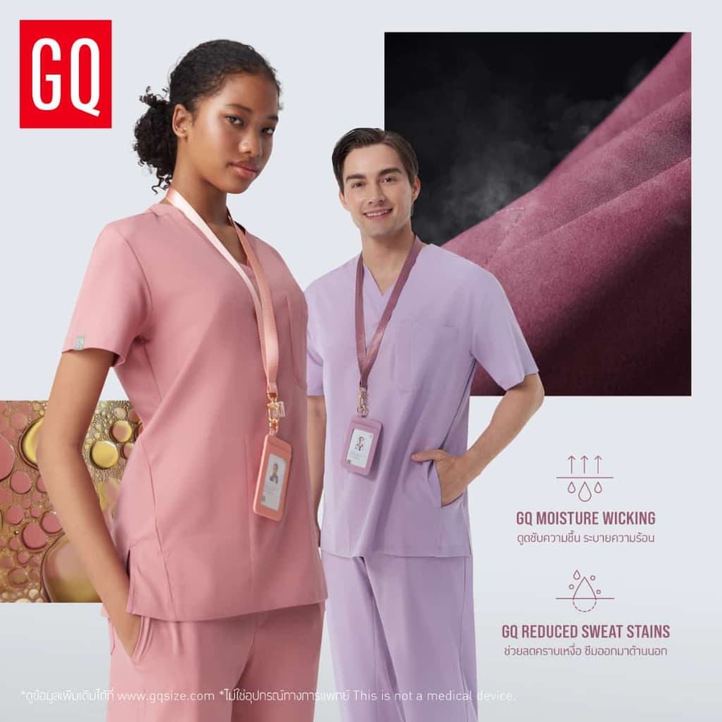GQ Pro MED Women Scrub Premium Collection - เสื้อสครับผู้หญิง ผ้าสะท้อนน้ำ ใส่สบาย ยับยาก รูปที่ 6