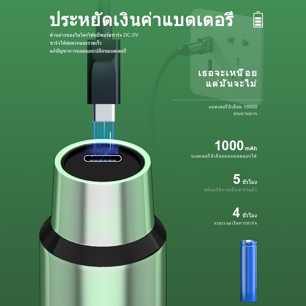 New Baxs ไมโครโฟนคู่ไร้สาย UHF รุ่นEU601/EU602ไมโครโฟนชาร์จแบบชุบสี ระยะ 5V 50 ม ฟุต สำหรับปาร์ตี้ ร้องเพลงคาราโอเกะ KTV รูปที่ 5