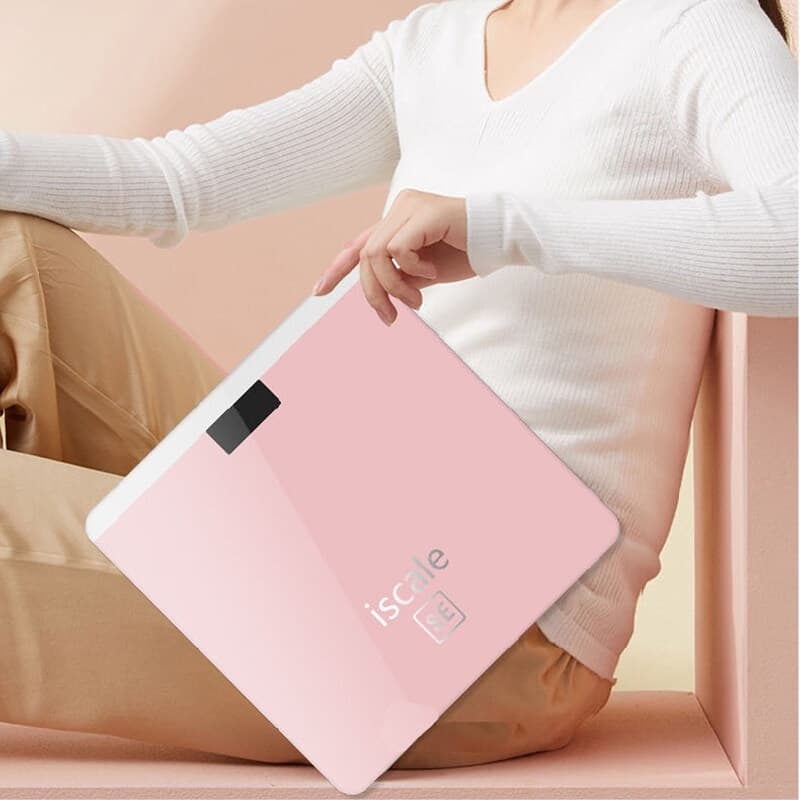 เครื่องชั่งน้ำหนักดิจิตอล แสดงอุณหภูมิชาร์จUSB เครื่องช่ั่งน้ำหนักดิจิตอล รับได้0.1-180KG จอ LED รูปที่ 4