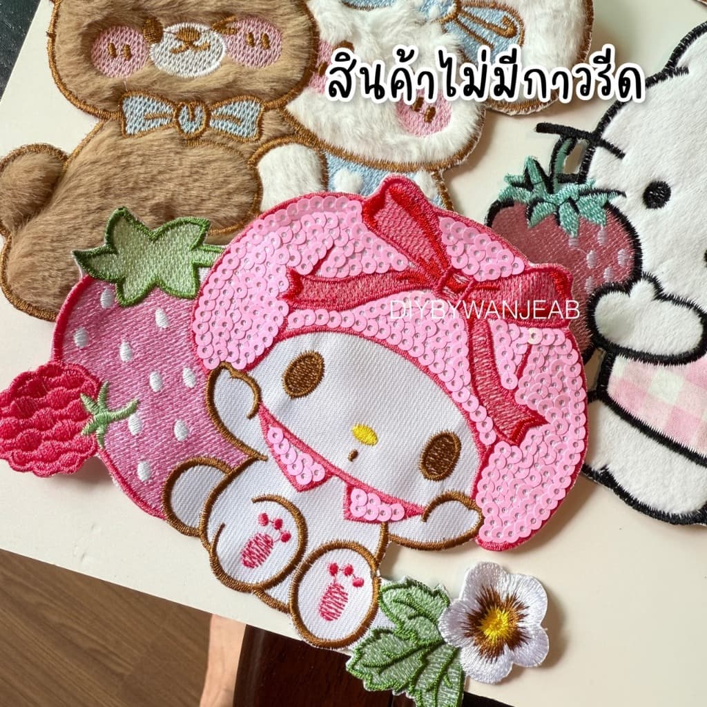 DIY ตัวปักตกแต่ง ขนปุย สำหรับงานฝีมือ เย็บติดเสื้อ ไม่มีกาว ตกแต่งเสื้อผ้า กระเป๋า งาน Craft และ อื่นๆ รูปที่ 3