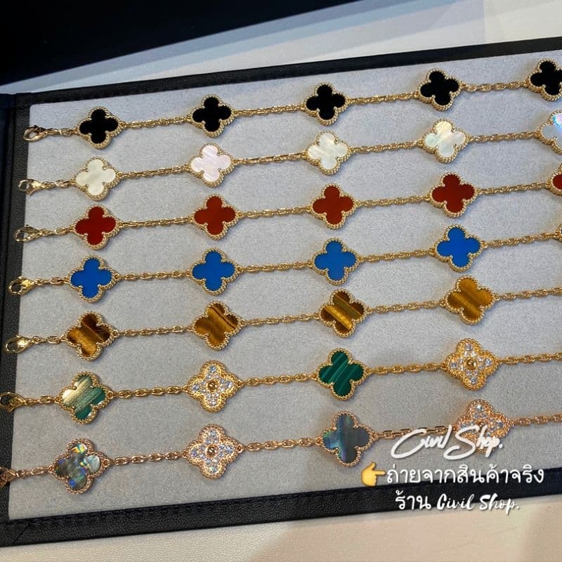 สร้อยข้อมือ ใบโคลเวอร์ ดอก1.5ซม. CIVIL JEWELRY รูปที่ 1