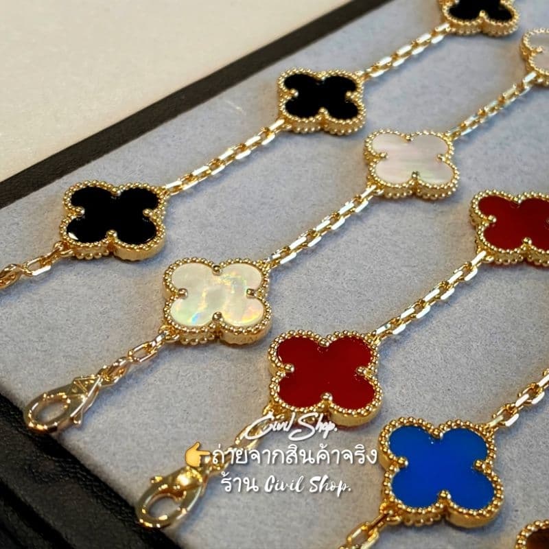สร้อยข้อมือ ใบโคลเวอร์ ดอก1.5ซม. CIVIL JEWELRY รูปที่ 4