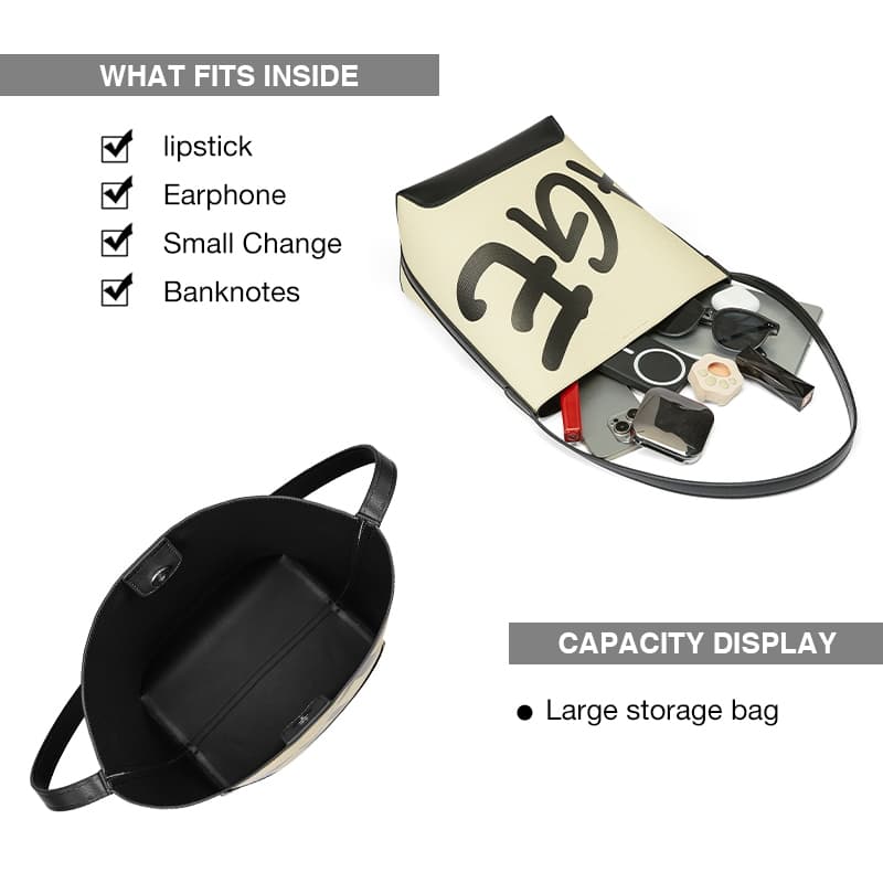 AGE FREE Gabine bag กระเป๋าทรงถังลายคลาสสิกแบบสะพายข้างกระเป๋าาถือbucket bag รูปที่ 6