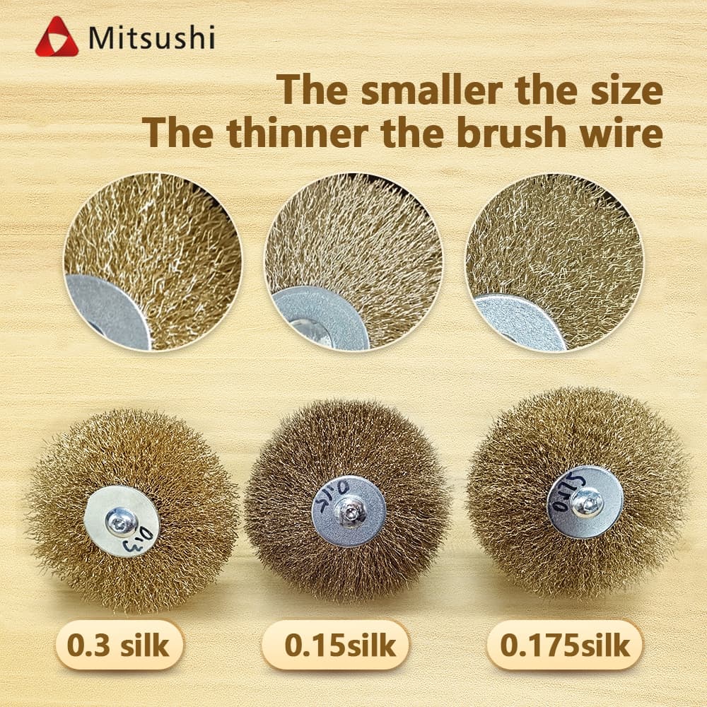 Mitsushi แปรงถ้วยลวดเหล็กคาร์บอน แปรงลวดถ้วย ด้ามหกเหลี่ยม 1/4 นิ้ว ทำความสะอาสำหรับงาน ขัดเงา ปัดเงา ทำความสะอาดชิ้น รูปที่ 5