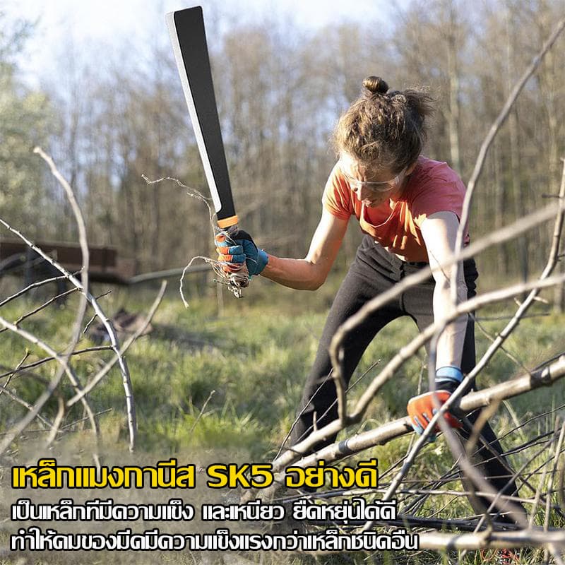 เหล็กแมงกานีสSK-5 มีดโต้หัวตัด มีดโต้เหล็กอย่างดี38/50cm ของแท้ วัสดุเหล็กแมงกานีส ด้านหลังหนาขึ้น รูปที่ 3