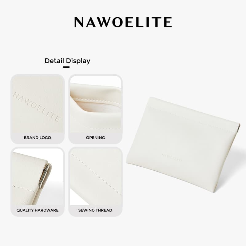 NAWOELITE Women's Wallets กระเป๋าใส่เหรียญ/บัตรการ์ด มินิมอล ขนาดพกพา Lucia Mini Pouch card wallet 5 สีให้เลือก รูปที่ 3