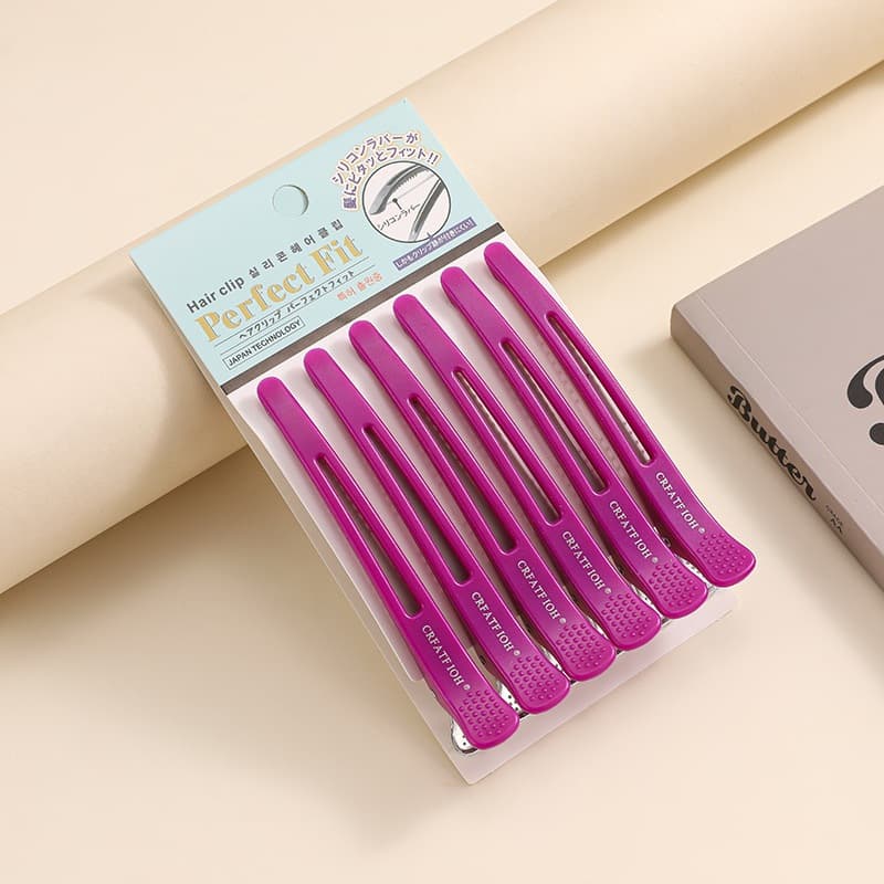 6 ชิ้นจระเข้คลิปผมสีทึบ คลิปตัดผมแบ่งคลิปผมจัดแต่งทรงผม กิ๊บติดผม กิ๊บติดผมมืออาชีพสำหรับร้านทำผม กิ๊บติดผมแบบไร้รอยต่อ รูปที่ 9