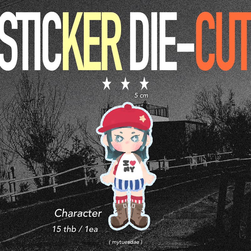 sticker die-cut สติ๊กเกอร์ไดคัท 100% รูปที่ 7