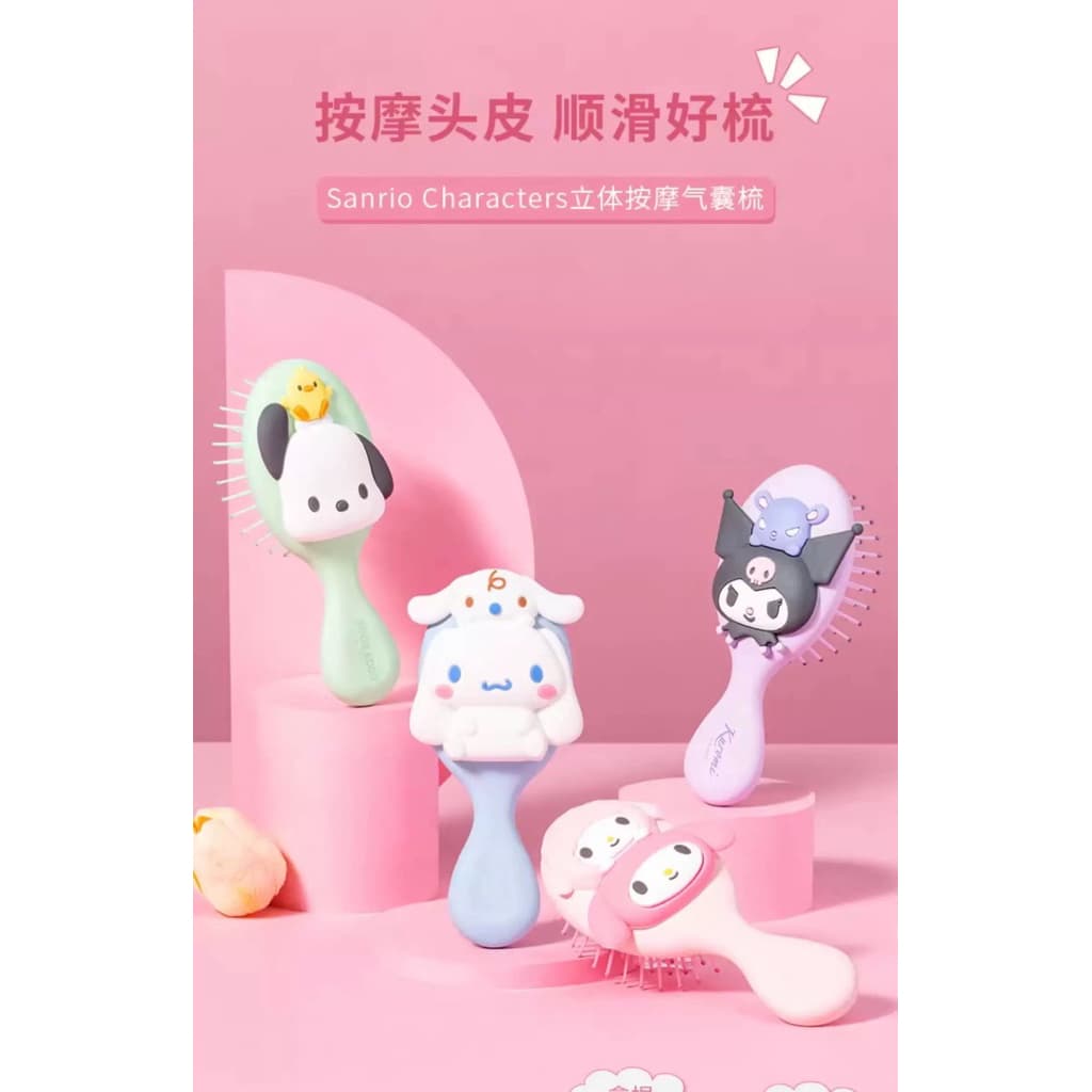 / แปรงผม หวีผม Sanrio x Miniso ลิขสิทธิ์แท้ My Melody Kuromi Cinnamon Roll รูปที่ 9