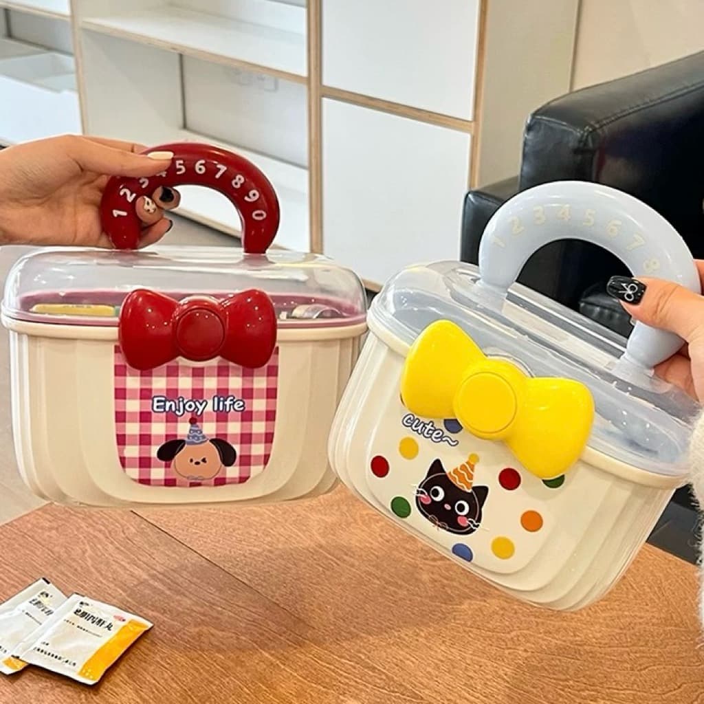 SALEกล่องเครื่องประดับโดปามี กล่องเครื่องประดับน่ารัก มี2ชั้น กล่องเครื่องประดับกิ๊บติดผมส่งจากไทย รูปที่ 3