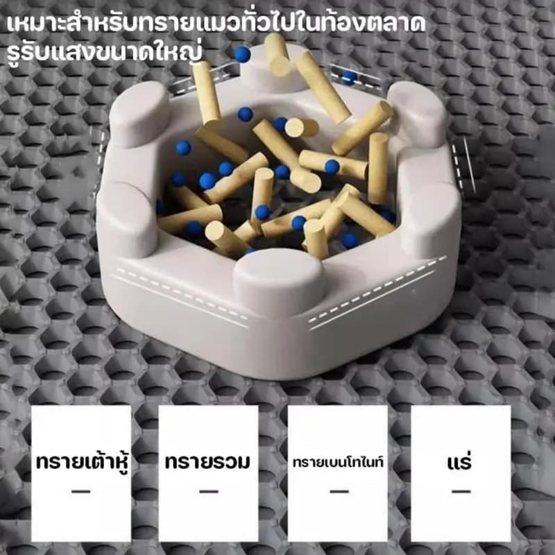 แผ่นดักทรายแมว พรมดักทรายแมว พรม 2 ชั้น EVA ช่วยดัก ทรายแมว ที่ติดตามเท้า แผ่น รอง ทรายแมว ขนาด แผ่นรองทรายแมว รูปที่ 4