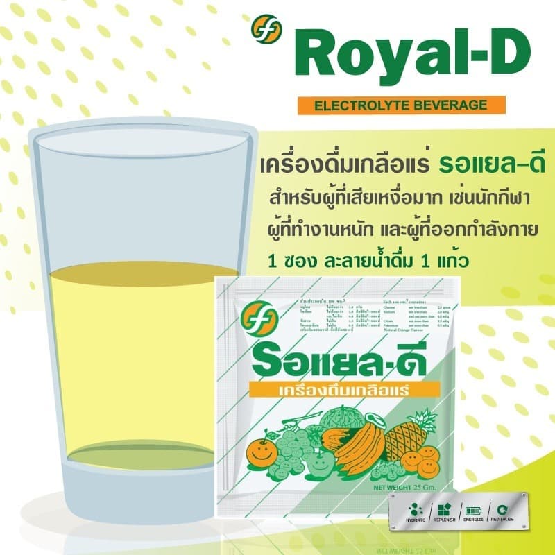 Royal D Electrolyte Beverage Original โรยัล ดี เครื่องดื่มเกลือแร่ รสดั้งเดิม รูปที่ 3
